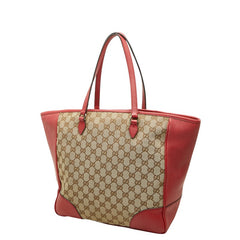グッチ GGキャンバス ブリー トートバッグ ハンドバッグ 449242 ベージュ レッド キャンバス レザー レディース GUCCI 中古