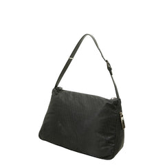 フェンディ ズッキーノ ワンショルダーバッグ ハンドバッグ 8BR626 ブラック ナイロン レザー レディース FENDI 中古