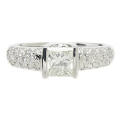 ダイヤモンド Pt900 プラチナ ダイヤ1.037ct ダイヤ0.22ct エンゲージリング リング 指輪 レディース 12.5号 中古