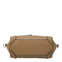 セリーヌ ラゲージ ナノショッパー ハンドバッグ 2WAY ショルダーバッグ ベージュ レザー レディース CELINE 中古