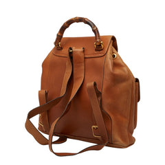 グッチ バンブー リュック・デイパック 003580016 ブラウン レザー レディース GUCCI 中古