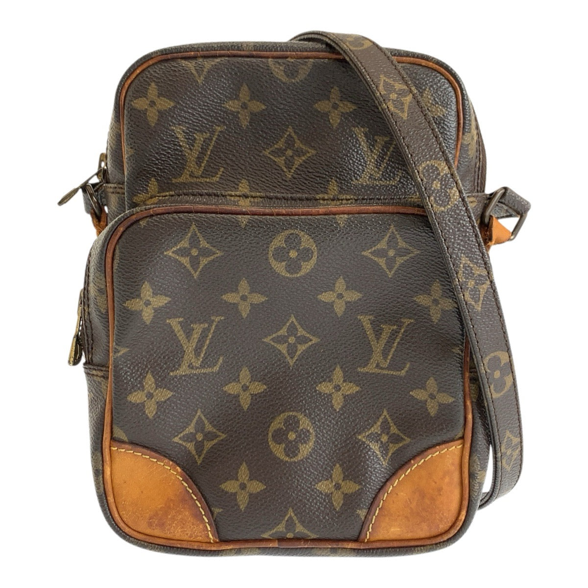 ルイ ヴィトン モノグラム アマゾン ショルダーバッグ ポシェット M45236 ブラウン PVC レザー レディース LOUIS VUITTON 中古