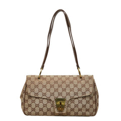 グッチ GGキャンバス ショルダーバッグ ワンショルダー 90643 ベージュ レザー キャンバス レディース GUCCI 中古