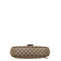 グッチ GGキャンバス ショルダーバッグ ワンショルダー 90643 ベージュ レザー キャンバス レディース GUCCI 中古