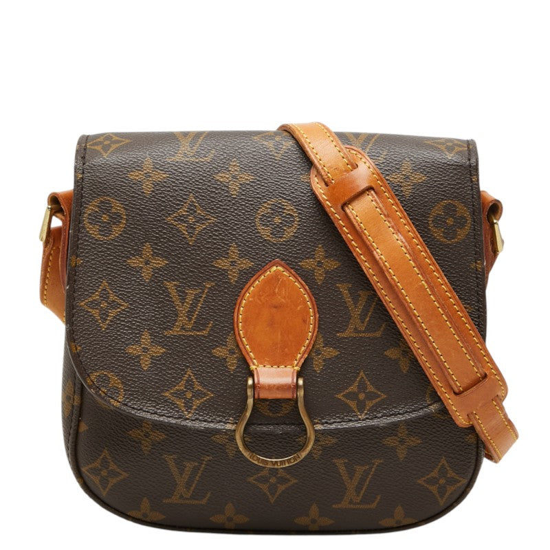 ルイ ヴィトン モノグラム ミニ サンクルー 斜め掛け ショルダーバッグ M51244 ブラウン PVC レザー レディース LOUIS VUITTON 中古