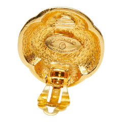 シャネル オーバル コスチュームジュエリー イヤリング イヤークリップ ゴールド メッキ フェイクパール レディース CHANEL 中古