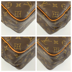 ルイ ヴィトン モノグラム ドーヴィル ハンドバッグ ミニボストンバッグ M47270 ブラウン PVC レザー レディース LOUIS VUITTON 中古