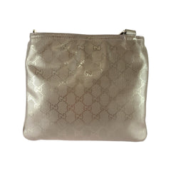 グッチ GGインプリメ ショルダーバッグ ポシェット 201538 ベージュ メタリックベージュ PVC レディース GUCCI 中古