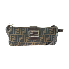 フェンディ ズッカ ショルダーバッグ 26685 ブラウン キャンバス レザー レディース FENDI 中古