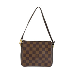 ルイ ヴィトン ダミエ トゥルース メイクアップ ハンドバッグ アクセサリーポーチ N51982 ブラウン PVC レディース LOUIS VUITTON 中古