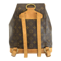 ルイ ヴィトン モノグラム モンスリMM リュックサック バックパック M51136 ブラウン PVC レザー レディース LOUIS VUITTON 中古