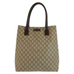 グッチ GGスプリーム トートバッグ ショルダーバッグ 131220 ブラウン キャンバス レディース GUCCI 中古