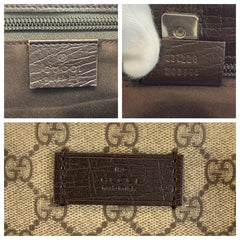 グッチ GGスプリーム トートバッグ ショルダーバッグ 131220 ブラウン キャンバス レディース GUCCI 中古