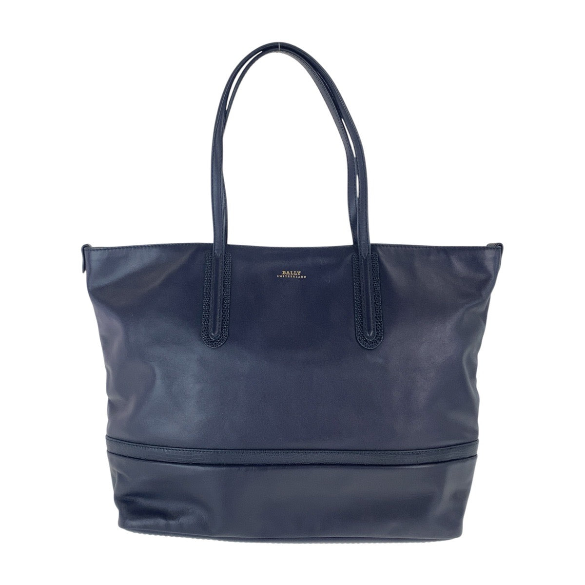 バリー トートバッグ ショルダーバッグ 男女兼用 ネイビー レザー レディース BALLY 中古