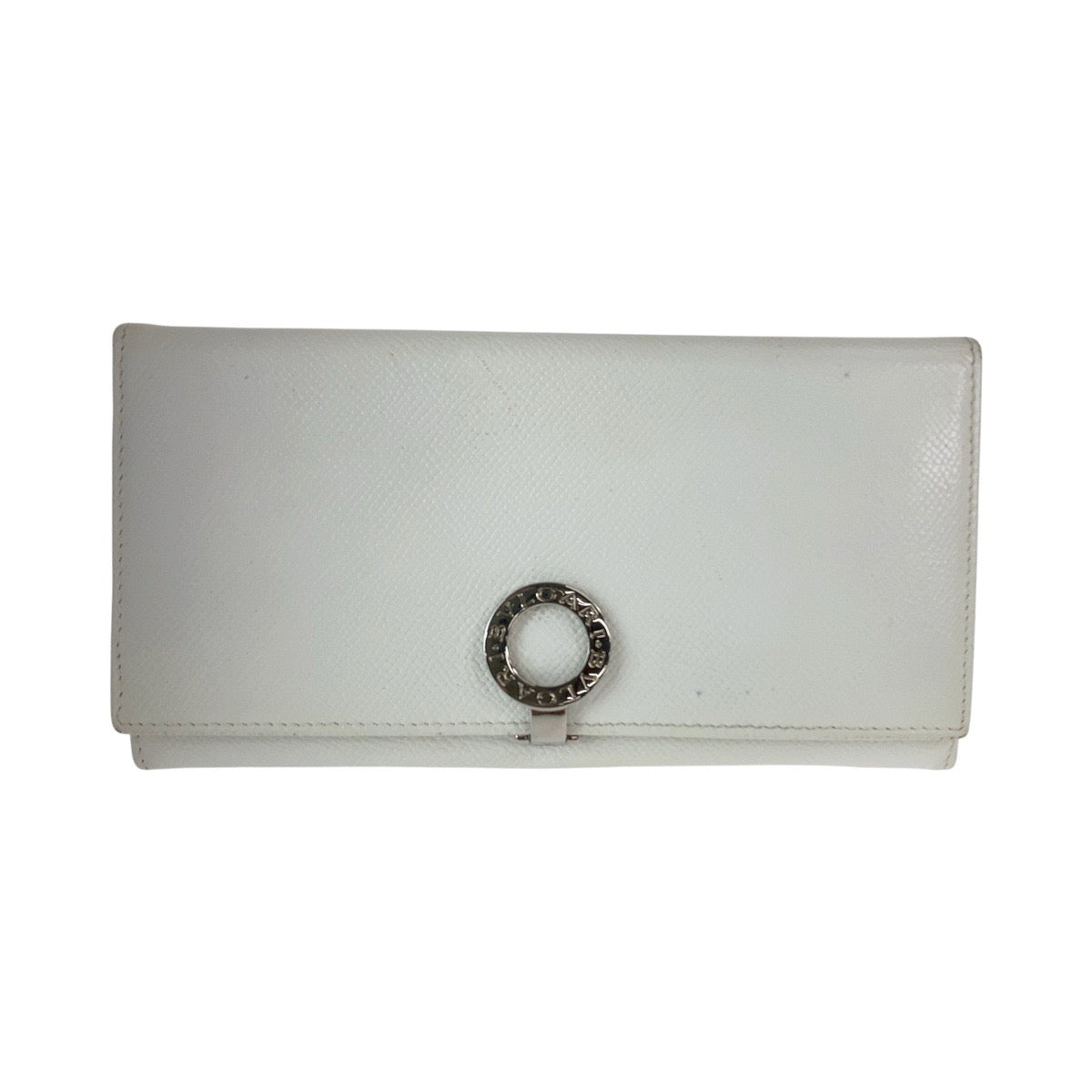 ブルガリ ブルガリブルガリ 長財布 ロングウォレット ホワイト レザー レディース BVLGARI 中古