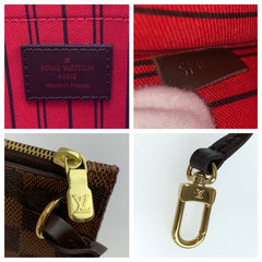 ルイ ヴィトン ダミエ ポーチ ブラウン PVC レディース LOUIS VUITTON 中古