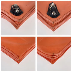 バレンシアガ Papier Mini Triple ショルダーバッグ ポシェット ピンク レザー レディース BALENCIAGA 中古