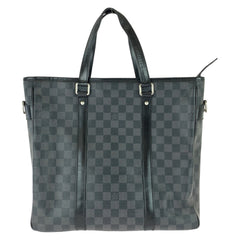 ルイ ヴィトン ダミエ グラフィット タダオ PM ビジネスバッグ トートバッグ N41259 ブラック 黒 PVC レザー メンズ LOUIS VUITTON 中古