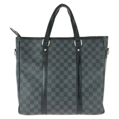 ルイ ヴィトン ダミエ グラフィット タダオ PM ビジネスバッグ トートバッグ N41259 ブラック 黒 PVC レザー メンズ LOUIS VUITTON 中古