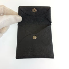 エルメス バスティア コインケース 小銭入れ 男女兼用 ブラック 黒 ヴォーエプソン レディース HERMES 中古
