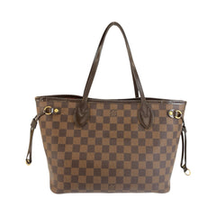 ルイ ヴィトン ダミエ ネヴァーフルPM トートバッグ ハンドバッグ N51109 ブラウン PVC レザー レディース LOUIS VUITTON 中古
