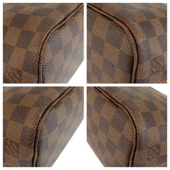 ルイ ヴィトン ダミエ ネヴァーフルPM トートバッグ ハンドバッグ N51109 ブラウン PVC レザー レディース LOUIS VUITTON 中古