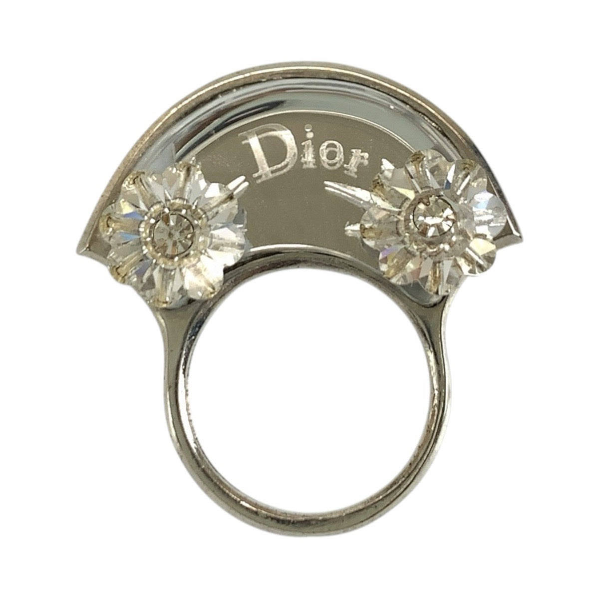 ディオール フラワー リング 指輪 シルバー メタル レディース Dior 中古