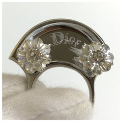 ディオール フラワー リング 指輪 シルバー メタル レディース Dior 中古