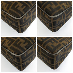 フェンディ ズッカ ショルダーバッグ 2211 2643479 ブラウン キャンバス レザー レディース FENDI 中古