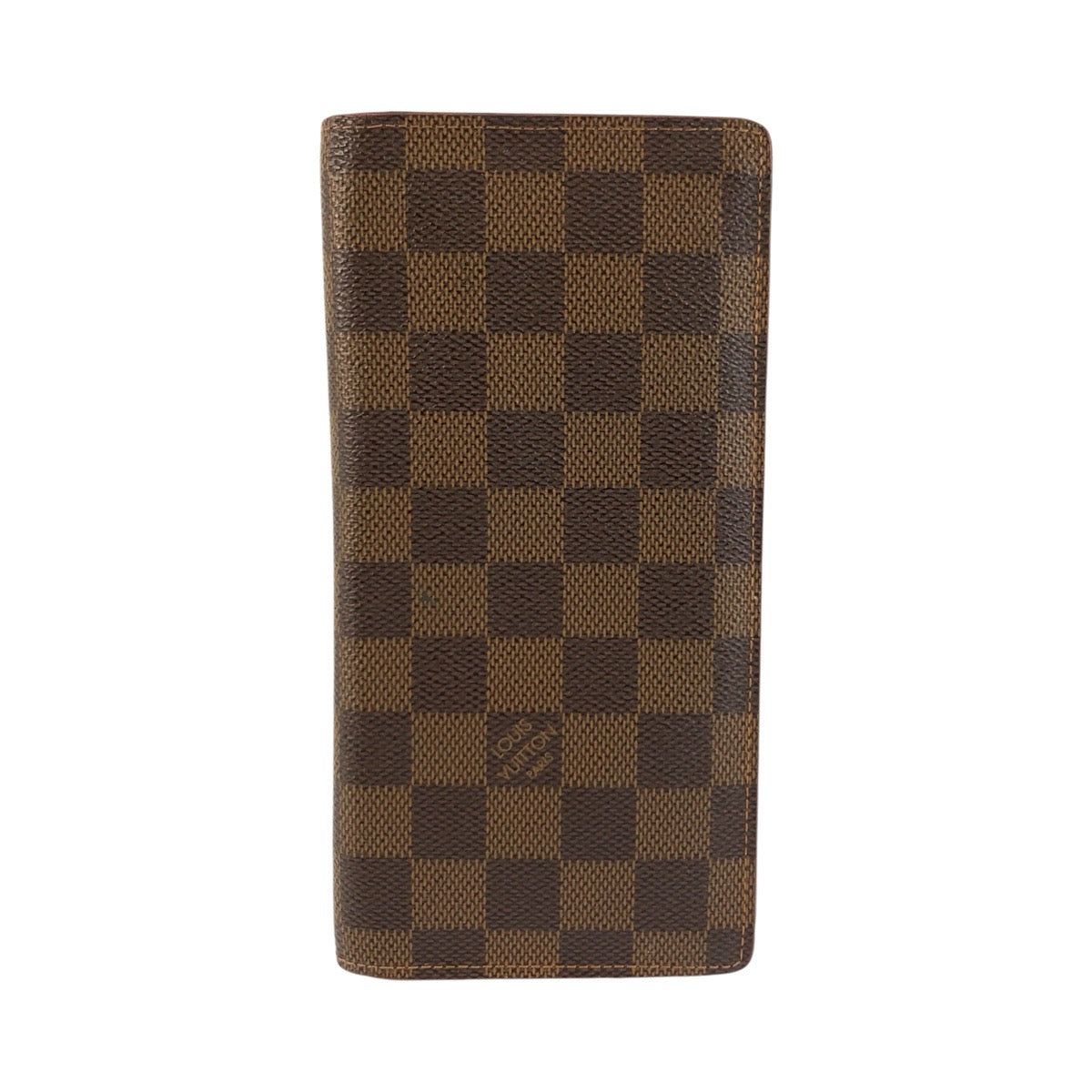 ルイ ヴィトン ダミエ ポルトフォイユブラザ 長財布 ロングウォレット N60017 ブラウン PVC メンズ LOUIS VUITTON 中古