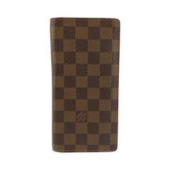 ルイ ヴィトン ダミエ ポルトフォイユブラザ 長財布 ロングウォレット N60017 ブラウン PVC メンズ LOUIS VUITTON 中古