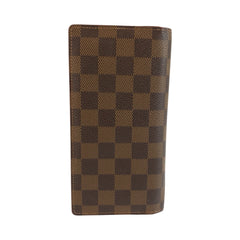 ルイ ヴィトン ダミエ ポルトフォイユブラザ 長財布 ロングウォレット N60017 ブラウン PVC メンズ LOUIS VUITTON 中古