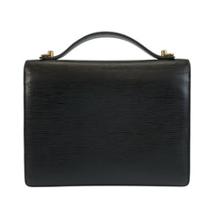 ルイ ヴィトン エピ モンソー ハンドバッグ ショルダーバッグ 2way M52122 ブラック 黒 レザー メンズ LOUIS VUITTON 中古