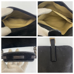 ジミーチュウ ベカ ショルダーバッグ ハンドバッグ ブラック 黒 レザー スウェード レディース JIMMY CHOO 中古