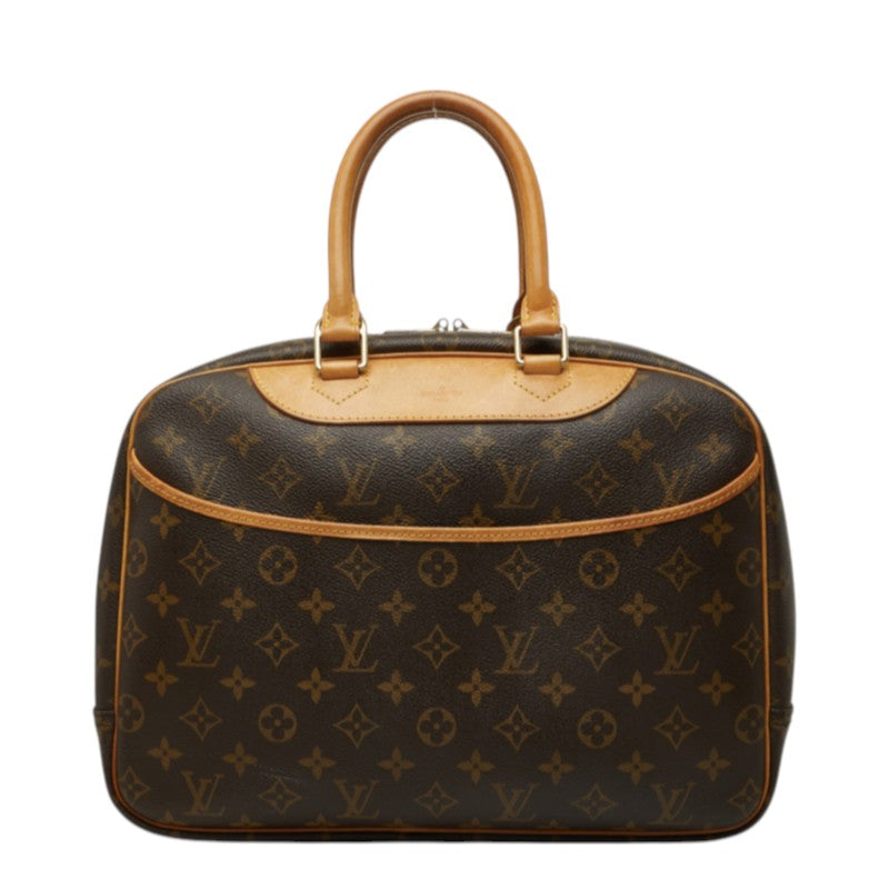 ルイ ヴィトン モノグラム ドーヴィル ハンドバッグ M47270 ブラウン PVC レザー レディース LOUIS VUITTON 中古