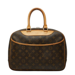 ルイ ヴィトン モノグラム ドーヴィル ハンドバッグ M47270 ブラウン PVC レザー レディース LOUIS VUITTON 中古