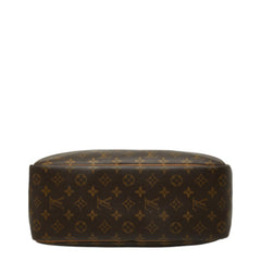 ルイ ヴィトン モノグラム ドーヴィル ハンドバッグ M47270 ブラウン PVC レザー レディース LOUIS VUITTON 中古