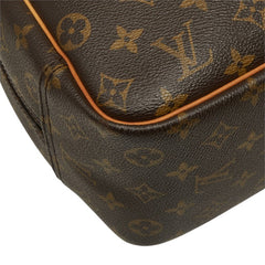 ルイ ヴィトン モノグラム ドーヴィル ハンドバッグ M47270 ブラウン PVC レザー レディース LOUIS VUITTON 中古