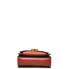 ジバンシー GV3 スモール ハンドバッグ 2WAY ショルダーバッグ レッド ブラック レザー スウェード レディース Givenchy 中古