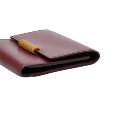 ボッテガヴェネタ 三つ折り財布 ウォレット 578752 ボルドー ゴールド レザー レディース BOTTEGAVENETA 中古