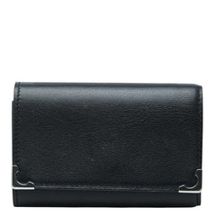 カルティエ カボション 六連 キーケース キーホルダー L3000579 ブラック レザー レディース CARTIER 中古