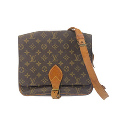 ルイ ヴィトン モノグラム カルトシエール GM ショルダーバッグ ポシェット M51252 ブラウン PVC レザー レディース LOUIS VUITTON 中古