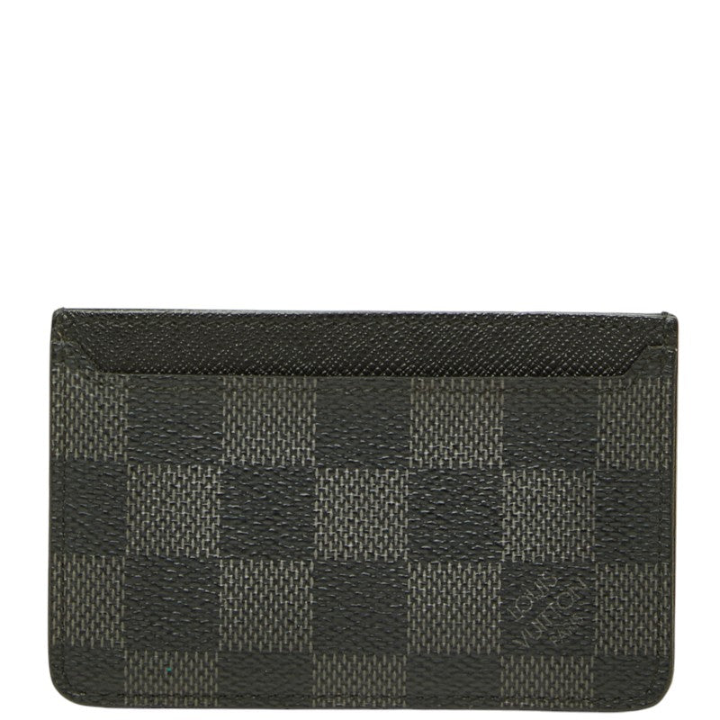 ルイ ヴィトン ダミエ グラフィット ネオ ポルト カルト カードケース N62666 ブラック PVC レザー メンズ LOUIS VUITTON 中古