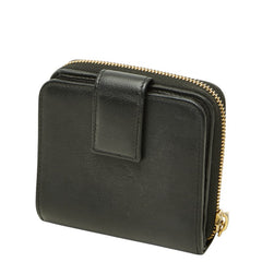 サンローラン シェブレッテ 二つ折り財布 352906 ブラック レザー レディース SAINT LAURENT 中古