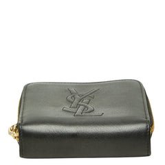 サンローラン シェブレッテ 二つ折り財布 352906 ブラック レザー レディース SAINT LAURENT 中古