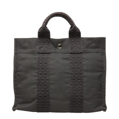エルメス エールライン PM ハンドバッグ グレー キャンバス レディース HERMES 中古