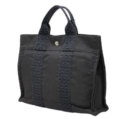 エルメス エールライン PM トートバッグ グレー シルバー金具 キャンバス レディース HERMES 中古