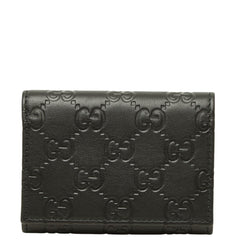 グッチ グッチシマ カードケース パスケース 120965 ブラック レザー レディース GUCCI 中古