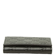 グッチ グッチシマ カードケース パスケース 120965 ブラック レザー レディース GUCCI 中古
