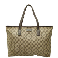 グッチ GGスプリーム トートバッグ ショルダーバッグ 211137 ベージュ PVC レザー レディース GUCCI 中古
